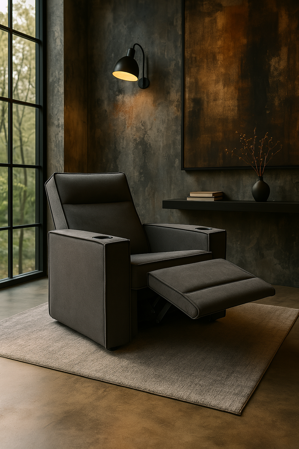 Juno-Reclinable de tela Chenille