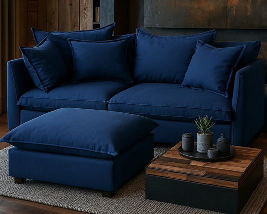 Adamo- Loveseat con Taburete